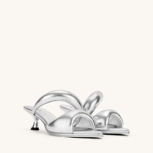 NWOB | JW PEI | Sara Mule Metallic Silver | 39